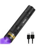 Alonefire SV005 395nm 10W LED UV Torch Blacklight Portable USB-C Rechargeable Flashlight Black Light Pet Urine Detector with Aluminium Case Battery Included for Pet Stains Hunting Fishing Minerals - Buy Online on GoSupps.com