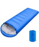 Lightweight 3 Season Sleeping Bag for Kids & Adults - 5-20 Degree Microfiber Fill - Ideal for Backpacking, Hiking, Camping - Includes Compression Sack - Single, Blue - Buy Online on GoSupps.com