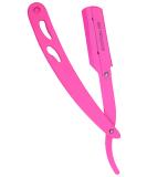 Premium Pink Straight Edge Razor - Stainless Steel & High Hardness Carbon Steel Cutthroat Blade for Precision Shaving - Buy Online on GoSupps.com