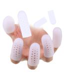20 Pieces Silicone Finger Protectors for Wound Healing and Pain Relief - Breathable Finger Caps for Cracked Fingers, Eczema, Blisters, and Corn - Finger Cover Sleeves for Trigger Finger and Broken Toe - White - Buy Online on GoSupps.com
