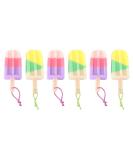 MILISTEN Ice Cream Shaped Bath Sponge Pouf Shower Set - 6Pcs with Short Handle | Unisex Bathroom Supply - Buy Online on GoSupps.com