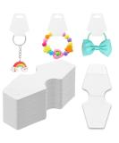 100PCS White Self-Adhesive Jewelry Packaging Cards for Small Business - Keychain, Bracelet, Necklace, Choker, Scrunchies, Hair Accessories Display - Free Shipping - Buy Online on GoSupps.com