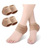 Moisturizing Gel Heel Socks - 2 Pairs Toeless Spa Socks for Cracked Heel Treatment & Dry Feet Care for Men & Women - Buy Online on GoSupps.com