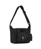 HUNDVP Tactical Shoulder Bag - Military Crossbody & Messenger Bag | Water-Repellent Adjustable Strap Outdoor Black - Buy Online on GoSupps.com