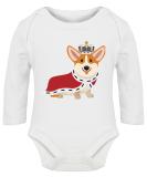 Hippowarehouse Queen's Jubilee Corgi Dog Baby Vest Bodysuit - Long Sleeve for Boys and Girls - Buy Online on GoSupps.com