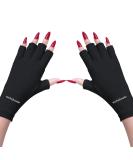 MelodySusie Anti UV Gloves for Gel Nail Lamp, Professional Protection Gloves for Manicures, UV Shield Gloves, Nail Art Skin Care Fingerless Glove Protect Hands, Home Outdoor Use A-Black - Buy Online on GoSupps.com