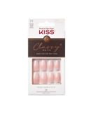 KISS Classy French Nail Manicure Kit with Gel Finish, Medium, Coffin Shaped, Cozy Meets Cute, Nail Kit Includes Pink Nail Glue (Net Wt. 2 g / 0.07oz.), Mini File, Manicure Stick, and 28 Fake Nails - Buy Online on GoSupps.com