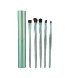 5pcs Portable Cosmetic Brush Set - Green Eye Shadow & Foundation Makeup Tools - International Shipping Available - Buy Online on GoSupps.com
