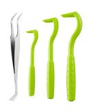 Emwel Tick Remover Tools for Dogs 4Pcs Stainless Steel Painlessly Tick Professional Tick for Dogs Cats Horses and Humans Pets Green - Buy Online on GoSupps.com