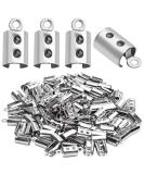 Stainless Steel Fold Crimp Ends Terminators - 100Pcs for Necklace, Tassel, Leather Jewelry - 5MM - Buy Online on GoSupps.com
