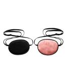 Silk Eye Patch Set for Adults - Adjustable Soft Eye Patches in Black and Pink for Lazy Eye, Amblyopia, and Strabismus - 2 Pieces - Buy Online on GoSupps.com