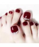 Brishow Artificial Toenails - 24pcs Acrylic Stick-On Geometric False Nails for Women & Girls - International Shipping Available - Buy Online on GoSupps.com