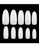 Makartt Oval Press On Nails - 500pcs Full Cover Acrylic Nail Tips in 10 Sizes - A-04 Natural Round Design - Buy Online on GoSupps.com