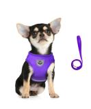 Buy Femax Soft Mesh Dog Harness & Linen Set - Adjustable Reflective Breathable for Puppies & Cats (Chest 35-40 cm) - Perfect for Walking Running & Training - Purple - Buy Online on GoSupps.com