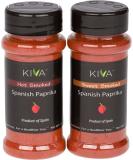 2 Pack Smoked Spanish Paprika by Kiva Gourmet - Hot + Sweet Flavors - 4 oz Total WT - La Vera Region of Spain - Buy Online on GoSupps.com