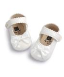 Baby Girls Bowknot Mary Jane Anti-Slip Princess Flats 6-12 Months - White - Buy Online on GoSupps.com
