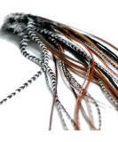5 Fluffy Super Long Rare Feather Hair Extensions - 13-15+ Inch (33-38+ cm) - 5 Feathers - Buy Online on GoSupps.com