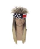 ATAYOU Blonde Ombre 80s Mullet Wig with Headband for Men - Retro Rocker Disco & Heavy Metal Style - Buy Online on GoSupps.com