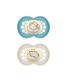 MAM Original Night Schnuller in the 2 Set bright & tooth-friendly baby pacifier from sustainable & organic-renewable materials with pacifier box 16+ months fox / bear fox / bear 16+ / silicone / night tooth-friendly - Buy Online on GoSupps.com