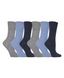 Gentle Grip - 6 Pack of Ladies Diabetic Socks -5-9 us (Light Blue) - Buy Online on GoSupps.com