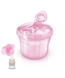 Zeagro Non-Spill Rotating Milk Powder Formula Dispenser - Portable 3 Compartment Snack Box (Pink) - Buy Online on GoSupps.com