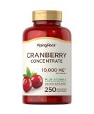 Piping Rock Cranberry Concentrate Capsules 10,000mg | 250 Pills | Vitamin C Extract Supplement | Non-GMO & Gluten Free - Buy Online on GoSupps.com