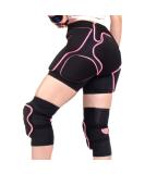 BelugaDesign Women's Padded Shorts Knee Set | Winter Sports Protective Gear | Large Black Pink - Buy Online on GoSupps.com