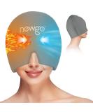 NEWGO Migraine Relief Cap | Full Coverage Headache Hat for Cold Therapy | Ice Head Wrap for Puffy Eyes, Sinus & Stress Relief | Form Fitting & Stretchable - Light Grey - Buy Online on GoSupps.com