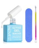Gel Nail Polish Remover Set - Quick Peel Off in 3-5 Min | Safe for Gel & Acrylic Nails with Sponge File & Scraper - 3 Piece Essential Kit - Buy Online on GoSupps.com