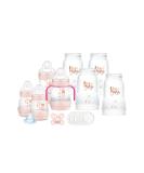 MAM Easy Start Anti-Colic Bottle Set - 8 Bottles in 130ml, 160ml, and 260ml Sizes - Pink - 1 Start Nan Dummy, 4 Sealing Disks, 1 Soft Spout, 1 Handle - 730g - Single - Buy Online on GoSupps.com