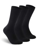 Facool Diabetic Merino Wool Socks for Men Women - Non-Binding Top, Cushioned Sole, Seamless Toe - 3 Pairs Black XL - Buy Online on GoSupps.com