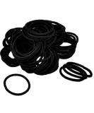 Kenz Laurenz 100 Hair Elastics Black - Ouchless Ponytail Holders 4mm - No Crease Hair Ties - Buy Online on GoSupps.com
