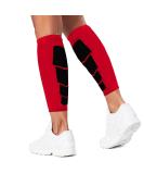 Gemx Calf Compression Sleeve (1 Pair) - XL Red - Ideal for Running, Cycling & Hiking - Buy Online on GoSupps.com