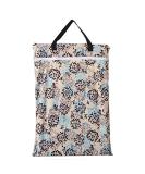 Large Hanging Wet/Dry Cloth Diaper Pail Bag - Silver Foliage Design | Reusable Diapers/Laundry - Buy Online on GoSupps.com