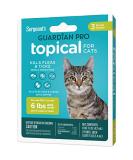 Sergeant's Guardian Pro Flea & Tick Squeeze-On Topical for Cats 6lbs and Over - 3 Count - Buy Online on GoSupps.com