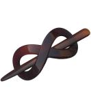 Parcelona French Infinity Brown Tortoise Shell Hair Slider Pin Thru Barrette Clip with Stick for Fine Hair Women and Girls - Buy Online on GoSupps.com