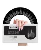 Beautilux nail tips 552 pieces transparent Full cover almond medium tips for gel nails pre-buff pmma resin artificial nails tips in 12 sizes clear acrylic nail art for nail studios starter DIY - Buy Online on GoSupps.com