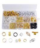 Dreamtop 200-Piece Aluminum Hair Coil & Dreadlocks Clamps | Pearl Metal Hair Braid Rings & Cuffs with Storage Box - Perfect Hair Accessories for All Styles - Buy Online on GoSupps.com