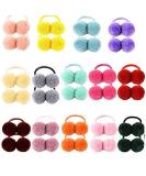28pcs Baby Girls Hair Ties Elastic Headband Soft Rubber Hair Band Colorful Ponytail Holder for Toddlers Children - Buy Online on GoSupps.com