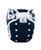 Bambooolik Duo Overpants | Adjustable Washable Cloth Diapers | Velcro Nappy Liners | Reusable Eco-Friendly Diapers | Made in EU - Dark Blue & Rays - Buy Online on GoSupps.com