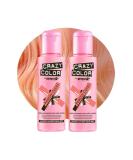 Crazy Color Vibrant Peachy Coral Semi-Permanent Duo Hair Dye. Highly Pigmented Pinky Peach Conditioning & Oil Nourishing Vegan Formula | No Bleach or Ammonia | 200ml - Buy Online on GoSupps.com