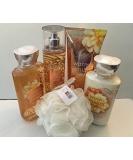 Warm Vanilla Sugar Deluxe 5-Piece Bundle Gift Set - Cream, Lotion, Shower Gel, Fragrance Mist & Sponge - Buy Online on GoSupps.com