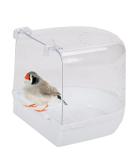Bonaweite Caged Bird Bath Tub for Small Birds - Parakeet, Canary, Budgerigar, Cockatiel - White Birdcage Accessory - Buy Online on GoSupps.com