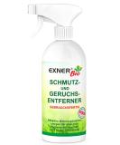 Exner organic odor remover & stain remover - with microorganisms for spots and smells - for pets households and your car 100% natural & gently - 500 ml spray bottle - Buy Online on GoSupps.com