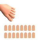 Gel Toe Caps - 16 Pieces Silicone Toe Protectors for Ingrown Toenails, Corns, Blisters - Toe Covers for Hammer Toes - Beige - Buy Online on GoSupps.com