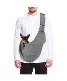 Slowton dog carrier bag pet dog bag with adjustable padded shoulder strap and front bag carrying bag dog for walking activities outdoors and excursions (gray) gray m (for pets 2.2-5kg) - Buy Online on GoSupps.com