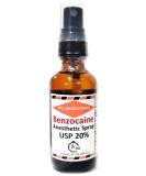 Buy 2 OZ Benzocaine Solution 20% - Premium Numbing Liquid Spray for Pain Relief | USA Made Topical Anesthetic for Cuts Burns Scrapes & Insect Bites - Buy Online on GoSupps.com