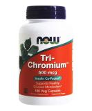 Now Foods Tri-Chromium 500 mcg - 180 Vegetarian Capsules | Essential Chromium Supplement - Buy Online on GoSupps.com