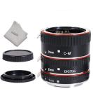 INSEESI Auto Focus Macro Extension Tube for Canon EOS Cameras - Compatible with Rebel t6, t6i, 80d, t7i, 5d Mark iv, 6d Mark ii - Black/Red - Buy Online on GoSupps.com
