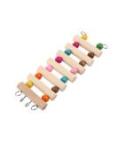 Wooden Parrot Ladder with Colorful Pearl Steps - 7-Step Climbing Bridge Toy for Conures Parakeets Budgies Cockatiels & Lovebirds - International Shipping Available - Buy Online on GoSupps.com